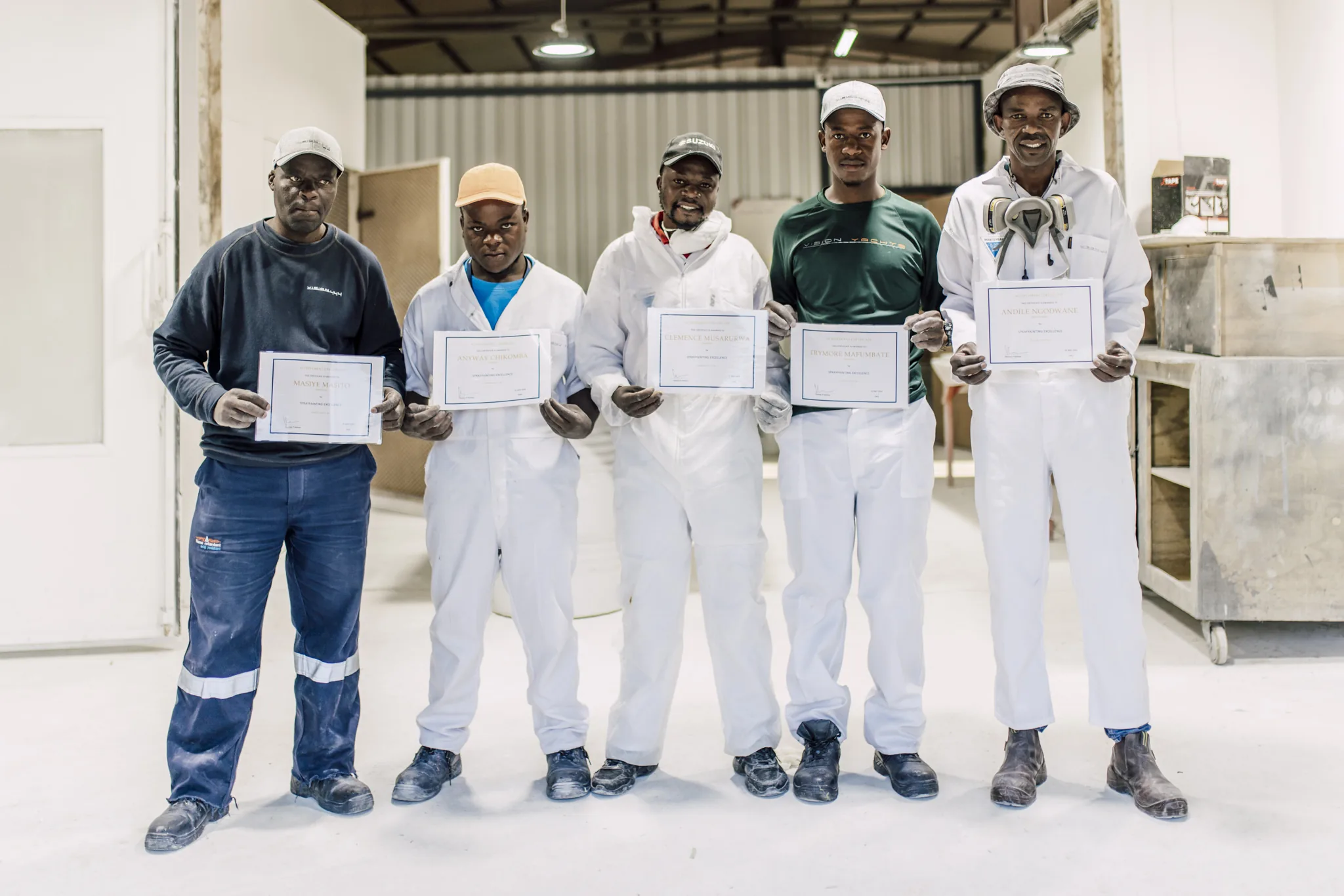 The Vision Yachts team at the Knysna factory
